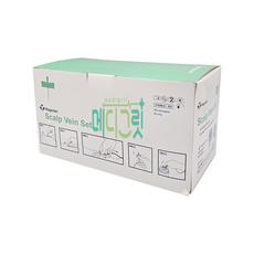 매지션 나비침 21G 100개입 W-21G-12 / 멸균주사침 피하수액 Scalp vein set, 1개
