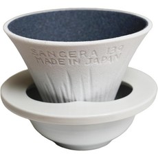 후지산 세라믹 커피 필터 - 일본산 재사용 가능한 드립퍼 흰색, 1개