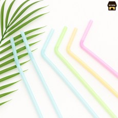 리빙창조 자바라 빨대 6mm 스트로우, 3개, 100개입