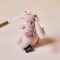모던하우스 포근포근 동물키링 리본 버니, 10cm, 핑크, 1개