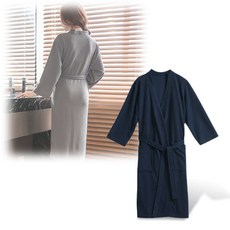 남성 샤워 가운 남자 여자 호텔 여성 샤워 가운 와플, 네이비M