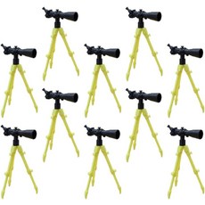 트리포드 미니어처 망원경이 장착된 NUOBSTY 랜덤 인형의 12pcs 쌍안경 장식품을 모델 망원경 장난감 초기 포켓 미니 컬러 위한 교육용