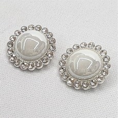 자켓 가디건 리폼 21mm 큐빅 진주 보석단추 의류 장식 수예 부자재
