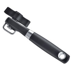 多功能開罐器 側開快速簡易 不鏽鋼罐頭刀 廚房小工具, 黑色, 1個