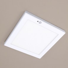 스마트 엣지 LED 센서등 20w 점등시간 설정 현관 조명 계단 복도 펜트리 등, 1개, 사각(화이트-주백색)