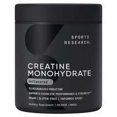 SPORTS RESEARCH 一水肌酸粉 無味, 1罐, 300g