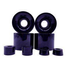 4x 스케이트보드 바퀴 롱보드 바퀴 모든 지형 내리막 크루징을 위한 78A 내구성 PU 크루저 바퀴 롤러, 검은색, 1개