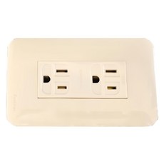 JYE 雙插座附接地聯蓋插座, 1個