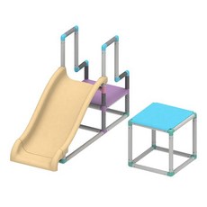 Gigo智高 小小健身房 多功能單滑梯組 兒童遊樂器材 1278R-CN