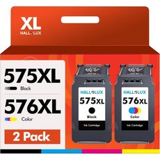 HALLOLUX PG-575XL CL-576XL 575 XL 576 다중팩 재생 프린터 카트리지 캐논 호환 PIXMA TS3550i TS3551i TR4750i TR4751i
