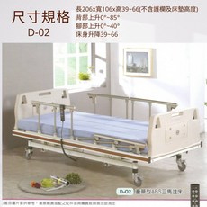 立新 D-02 三馬達電動護理床 居家照護床, 1號:優質鋼網狀底版