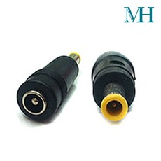 DC 어댑터 젠더 (5.5암- 5mmX핀) 변환 잰더 연결잭 플러그 전원 잭 조립용 제작, 1개