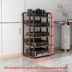 Z-1325 앰프 랙 튜브 HIFI 캐비닛 CD 스탠드 디코더 오디오 보관, 18 5-layer foot pad