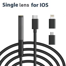 IOS 용 INSKAM 내시경 검사 카메라 iphone 마이크로 USB/Type-C 미니 방수 파이프 라인, 01 CHINA, 02 3m, 04 Single lens for Ios