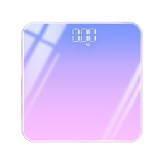 電子體重計 LED顯示 高精度測量 強化玻璃, 1個, 【Pro版】星夜藍紫