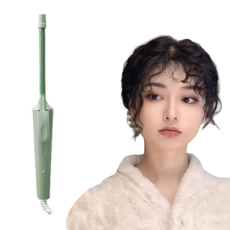 Kiboer 봉고데기 웨이브봉고데기 스마트 온도조절 9mm 휴대용 헤어케어 전문가용 다용도, 그린, Kiboer-011