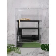 202030 아크릴장용 풀하우스 크레스티드게코 사육장 크레은신처 습식 도마뱀집 백업, 아크릴장을 제외한 풀하우스만 판매하는 상품, 파스텔핑크