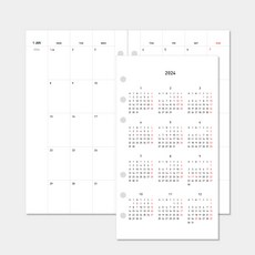 데이스테이션 6공 다이어리 A6 속지 2026 먼슬리플래너, 월요일