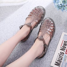 투니스 여성 샤이닝 펀칭 젤리 샌들 1.5cm