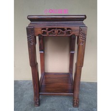 小o結緣館 仿古雞翅木四方花台, 1個
