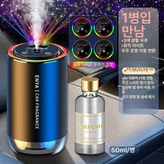 소형 차량용탈취 자동차 청정기 공기정화 공기 공기정화, 기본 색상, 로맨틱 만남 50ML