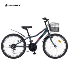 스마트 리얼텍GS22 초등학생 MTB 자전거 2026년 (22인치/ 21단/ 바구니/흙받이), 1개, 155cm, 클라우드