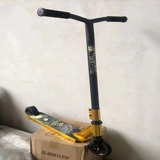 성인 접이식 킥보드 휠보드 휴대용 스턴트 두발 수동, D60 프로페셔널 에디션 골드, 1개