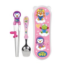 安德森Edison 波露露PORORO 兒童學習筷組 湯匙組, 1個, B