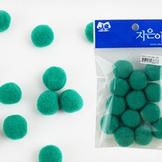 유아 만들기 폼폼이 30mm 초록 유치원 어린이집, 1개
