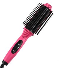 물결 판 고데기 남자 매직기 아이언 2 in 1 hair straightening brush hair curler wet dry electric hot heating comb, 우리를, 1개