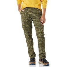 Amazon Essentials 남성용 스트레이트 핏 스트레치 카고 팬츠 (빅 & 톨 구매 가능) 올리브 카모플라주 너비 78.7cm(31인치) x 길이 71.1cm( 11