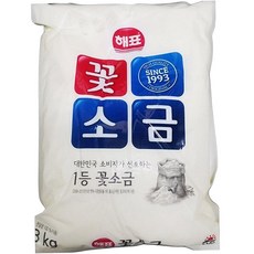 해표 꽃소금 3kg 천일염, 1개