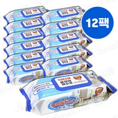 닥터큐 물걸레 청소포 대형 50매입 30x21cm, 12개