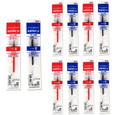 제트스트림 볼펜 리필심 SXR-7 0.7mm, 0.5 블루5개 + 레드5개