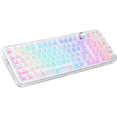 MMViCTY 98-키 핫 스왑 가능한 기계식 키보드노브 포함 My-K98 트라이모드 블루투스 5.02.4GUSB-C 무선 게이밍 키보드 PCMac용 RGB 백라이트 프로스팅