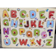 木製手抓板 英文 數字 交通工具 工程車 幼兒拼圖 兒童拼圖 親子遊戲 家家酒玩具 嬰幼兒玩具 兒童玩具 生日禮物 交換, 1個, 英文(大寫)