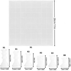 레진 체스 몰드 체스판 실리콘 공예품 제작 생일 선물, 1개, 3. chessboard 17pcs