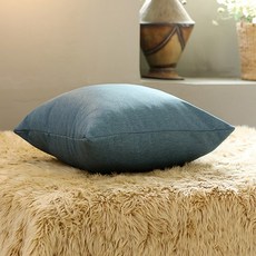 고급 쇼파쿠션(솜포함) 루비온 쿠션 40X40 북유럽 소파 쿠션커버, 고급딥그린