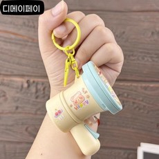 캐릭터 미니 녹음 확성기 키링 어린이 선물 장난감, 녹황색