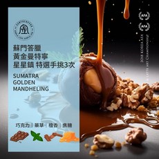 Xinto Coffee 蘇門答臘 黃金曼特寧 星星鎮 特選三次手挑, 1個, 1/4磅