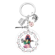 LQRI 히로인 프린세스 성경 구절 아크릴 키체인 긍정적인 기독교 긍정 만화 용감한 공주 팬 선물 투명. 스몰 255522