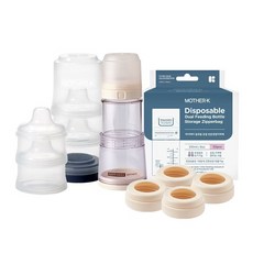 Mother-k Ecozen 旋轉伸縮拋棄式奶瓶 外出吃3餐組 5餐組 外出方便, 1套, 白色5餐組