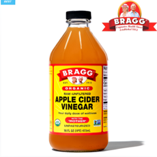 유기농사과 식초 브래그 천연 발효식초 애사비 애플사이다 비니거 다이어트 디톡스 효과 복부 지방 감소에 도움, 946ml, 1개