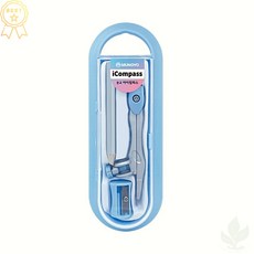 문교 아이 컴파스 MICP-B 하늘색 아동용 안전 콤파스 12개입