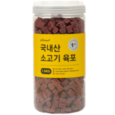 바른츄 강아지 간식 소고기 육포 1.5kg, 1개