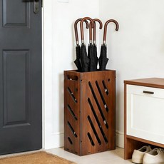 입구용 로쿠 우산 스탠드 탈착식 물 트레이가 있는 홀더 PVC 보관함 실내 실외 가정 사무실 호텔용 독립형 보관 정리함