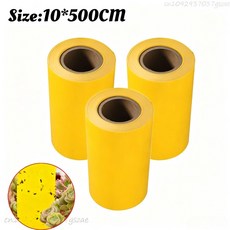 강력 접착 양면 곤충 차단 테이프 등반 방지 무독성 개미 나방 진딧물 트랩, 3Rolls(15M)