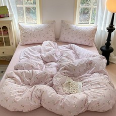 개웃기냥 사계절 내내 쾌적한 수면을 위한 침구세트 이불커버+침대시트+베개커버