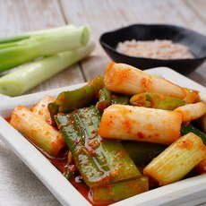[솜이담이] 진한 양념맛과 어우러진 건강한 김치 국내산 전라도식 대파김치 1kg~3kg, 국내산 전라도식 대파김치 1kg, 1kg, 1개