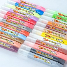 小宇宙 免烤膠畫顏料套裝，立體水晶膠畫DIY塗鴉掛件飾品, 1個, 10ml一套24色*不带彩盒*